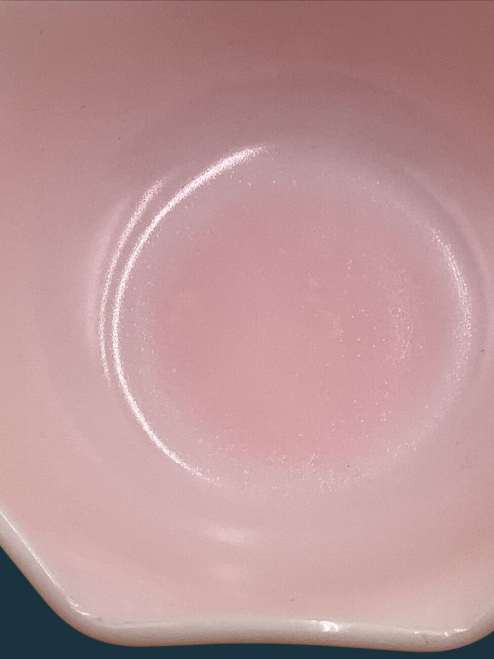Vintage Hazel-Atlas Art Glass Ripple Cereal/Dessert Crinoline Bowl 5.25"D Pink - Picture 7 of 7